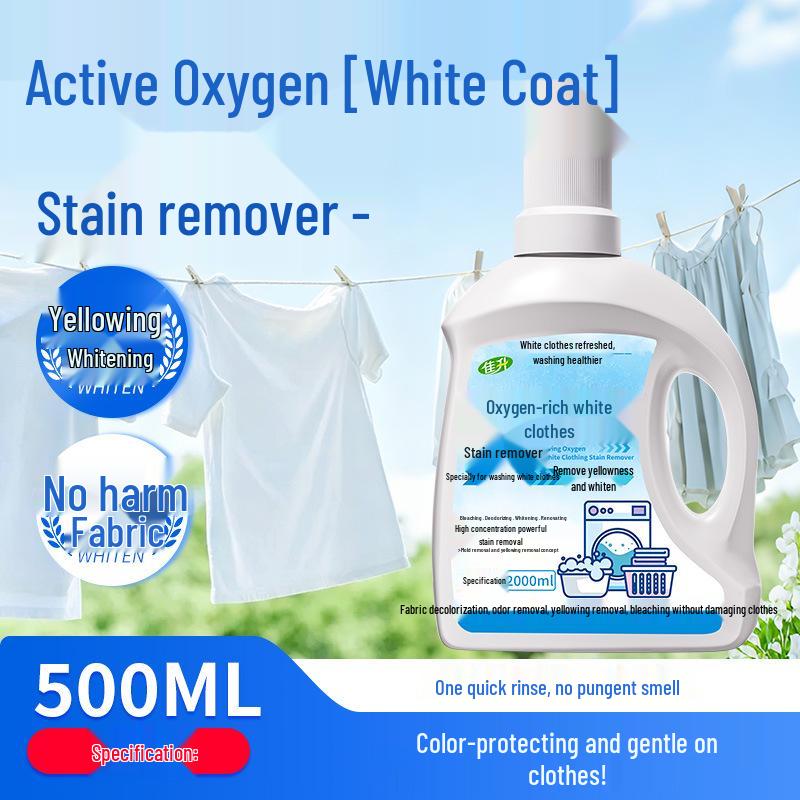 Active Oxygen Stain Remover & Bleach for Whitening White Clothes - Large Quantity Discount Available