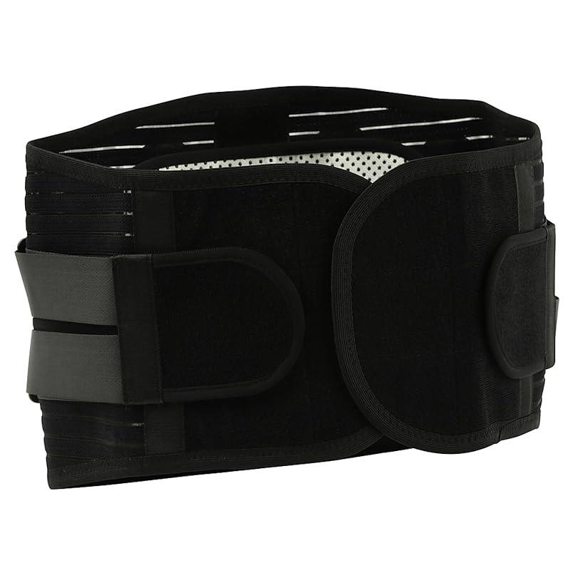 

[Thinking from a chiropractor s perspective] waist supporter posture corset double pressurization mesh Standing work desk work unisex (black, XXL)