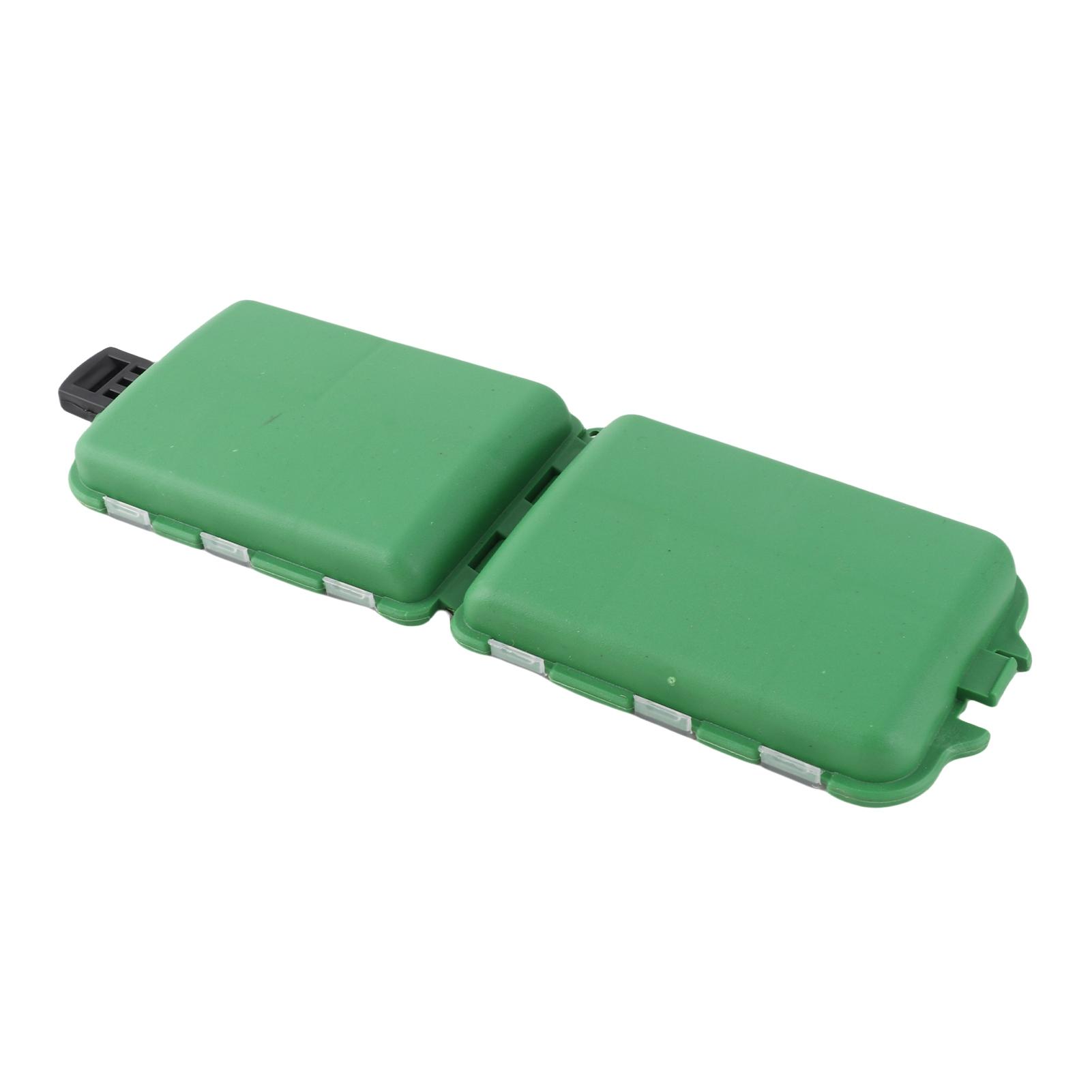 

10 Grids Box Hard Fishing Tackle Storage Hooks Lures Baits Large Capacity Green Portable Design for Anglers