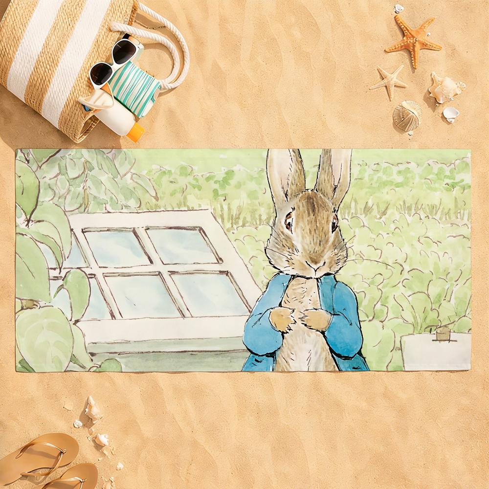 

Cartoon P-Peter Rabbit Towel Quick Dry Absorbent Beach Towel for Sports, Fitness, Swimming and Outdoor Activities W40*H60(CM)