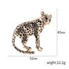 High-End Emaille Leopardenbrosche, Ölgefleckte Leoparden-Korsage Herren- und Damenzubehör Tiernadel