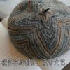 Autumn and winter leisure day with contrasting color rhombus plaid knitted pure wool beret painter hat fashion hat