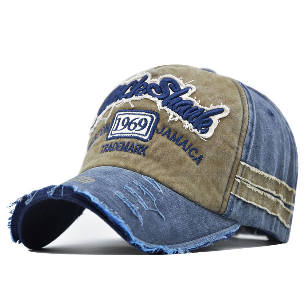 Unisex Washed Denim Baseball Cap High Quality Sports Hats Summer Hat Cap For Men Women 1969 Letter Streetwear Cap