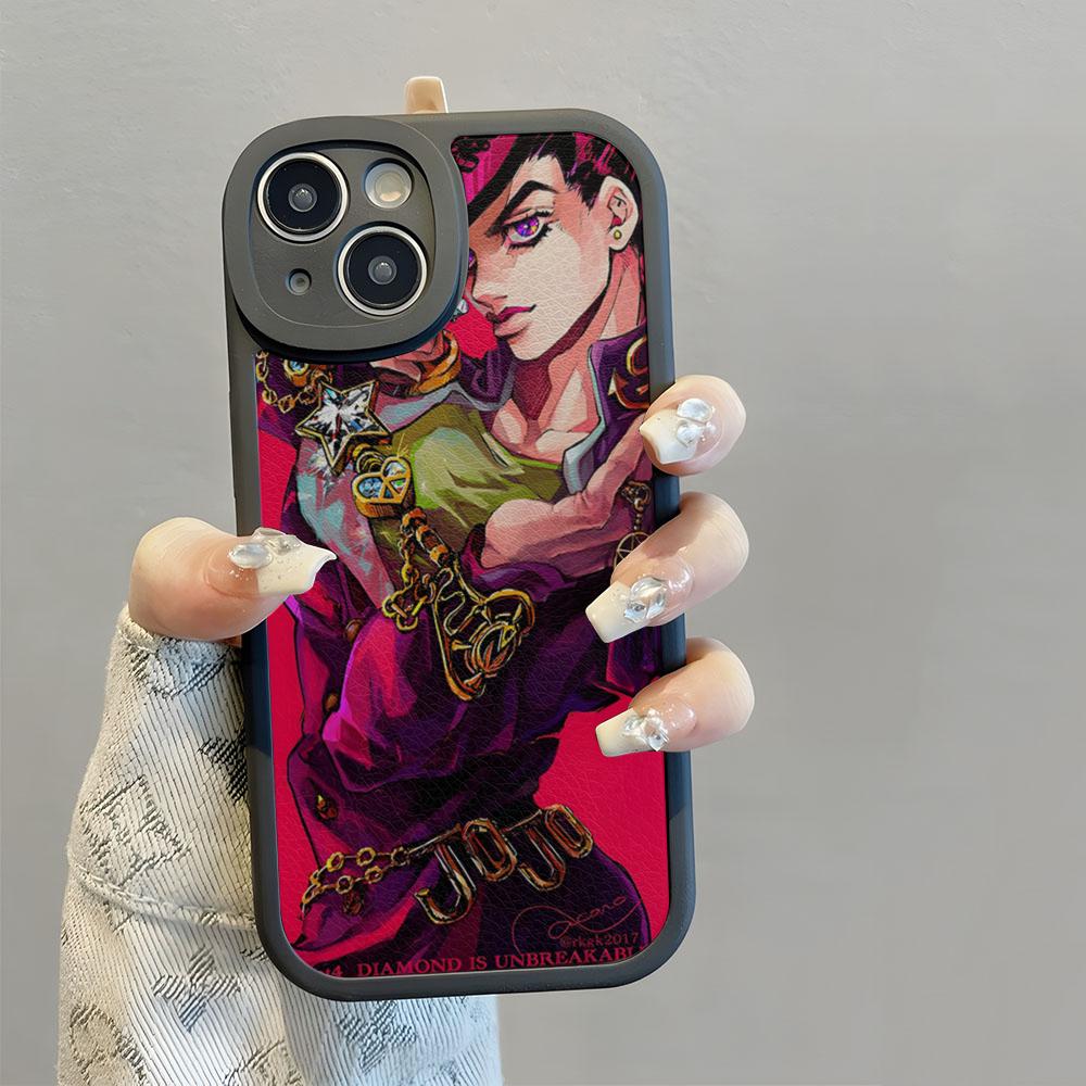 JoJo's Bizarre Adventure JoJo Anime Handyhülle Handyhülle Für IPhone 16 14 13 11 12 Pro Max Mini X XR XS 8 Plus Mini Lammfell Si