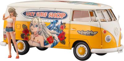 Hasegawa Volkswagen Type 2 Delivery Van with Lucy McDonnell Figure Plastic Model SP658 1/24 (Car)