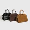 Suede leather bag 2025 spring new large-capacity tote bag genuine leather versatile commuter shoulder handbag