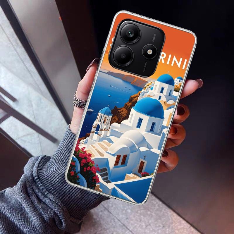 Greece In Summer Santorini Phone Case For Xiaomi Redmi Note 15 14 14S 13 12S 12 Pro Plus 11S 11 10S 10 4G Cover 11E 11T 5G Print