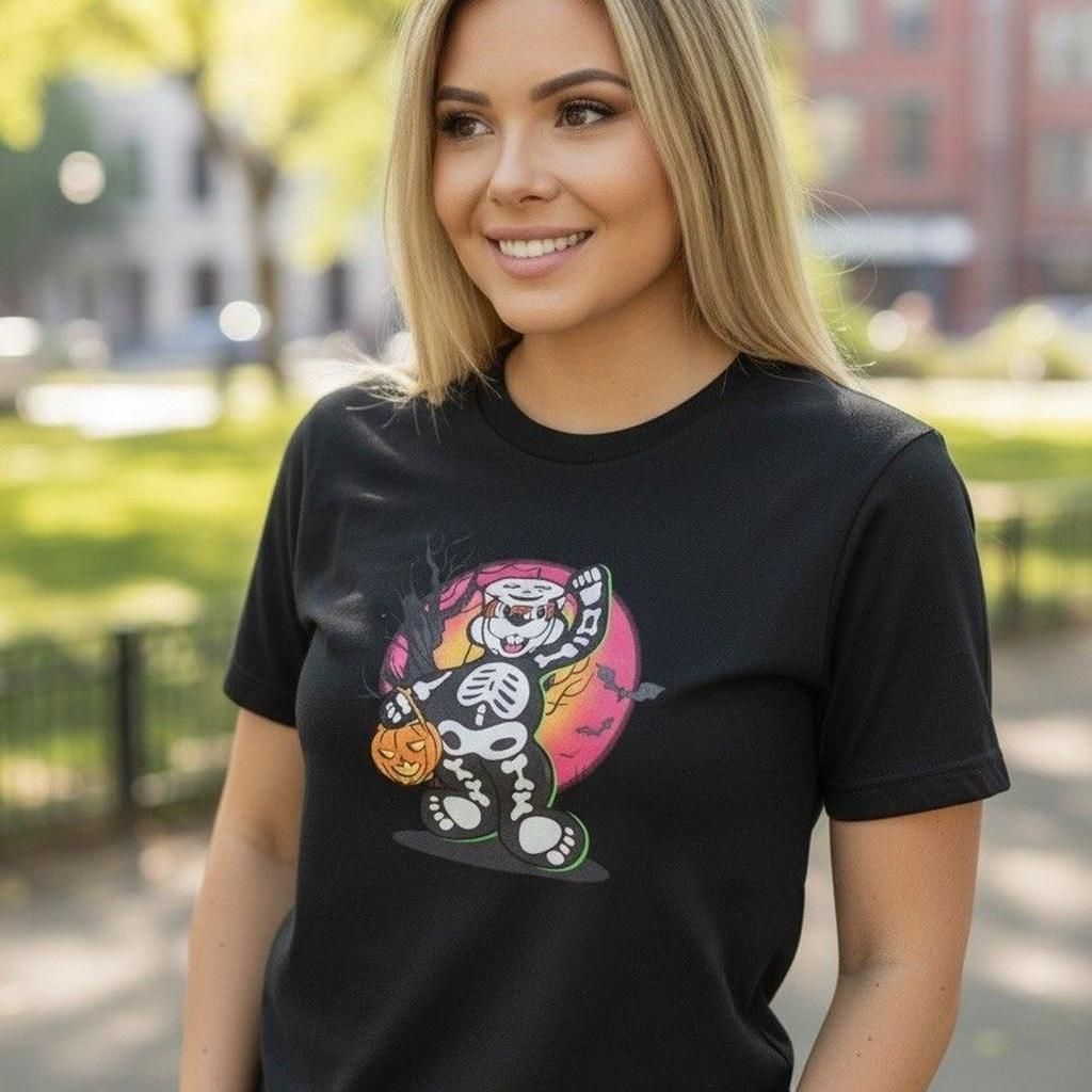 Buc-ee's Halloween Glow in the Dark T-Shirt Black Unisex Size M Spooky