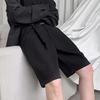Men Shorts Button Zipper Fly Mid-rise Summer Sport Pants Wide Leg Ultra-Thin Ice Silk Fitness Short Pants