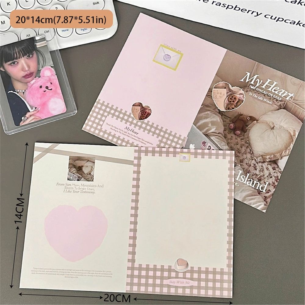 3-inch Photo Greeting Cards Pastoral Style Photo Card Gift Folding Card