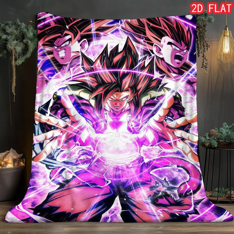 

Dragon Ball Soft Flannel Blanket Lightweight Comfortable Throw for Bed Sofa Lunch Break Rest THW 75x90cm
