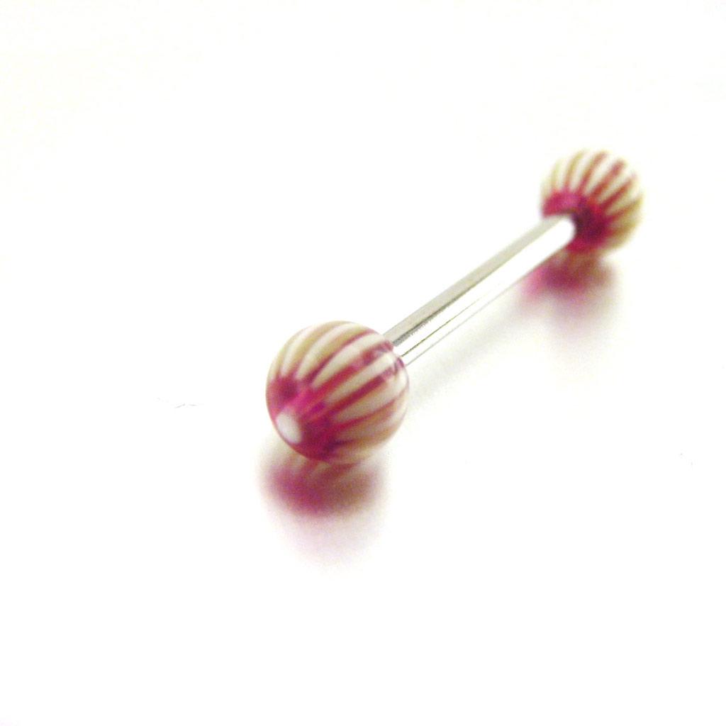 Les Trésors De Lily [E6788] - Piercing Langue 'Tecno' Violet Vert