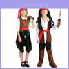 Kids Caribbean Pirate Costume For Halloween Festive Stage Performances Durable Polyester Fabric