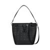 New MCM Visetos Coated Canvas Leather Bucket Bag, Combo Bag, Crossbody Bag, Shoulder Bag Medium Women's Black MWDCSDU02BK001