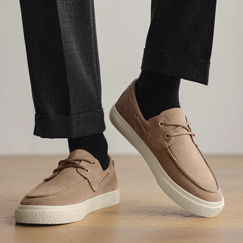 Fashion Men's Casual Shoes Handmade Suede Genuine Leather Mens Loafers Moccasins Slip On Men's Flats Male Walking Driving Shoes