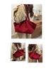 Women's Suede Pleated Tote Bag - Large Capacity, Retro Korean Style Shoulder Handbag for Autumn/Winter 2025