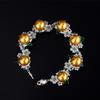 Austrian Palace Flower Pearl Bracelet Sea Water Grey Shell Freshwater Daxi Di Gong Ting Feng Women's Style