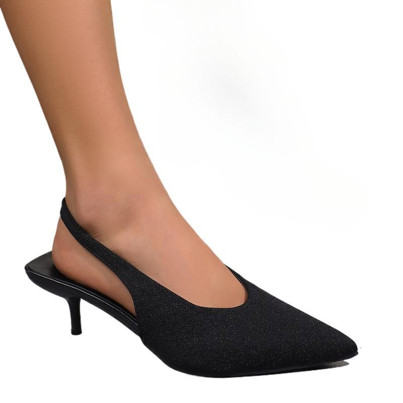 Women Sandals Pointed Toe High Heels Shoes Sexy Dress Party Woman Slippers 2025 Elegant Summer New Slingback Pumps Sandalias