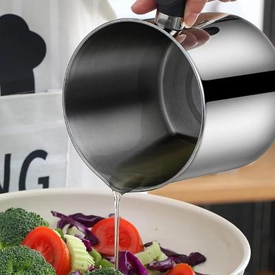 Ölkanne mit Filter Edelstahl Ölfilterbecher Wiederverwendbarer Ölaufbewahrungstopf für Zuhause Restaurant Küche Kochzubehör