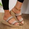 Fashion Shoes for Women New Trend Open Toe Women Wedge Slippers Summer Outdoor Sandals Beach Large Size Platform Slippers Slides Women
