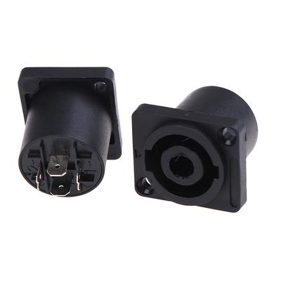 2X Speakon Female Jack Audio Speaker Cable 4Pole Panel Chassis Socket Connectors