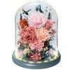 Eternal Flower Carnation Glass Cover Finished Ornament Mother's Day Gift for Mother and Elders