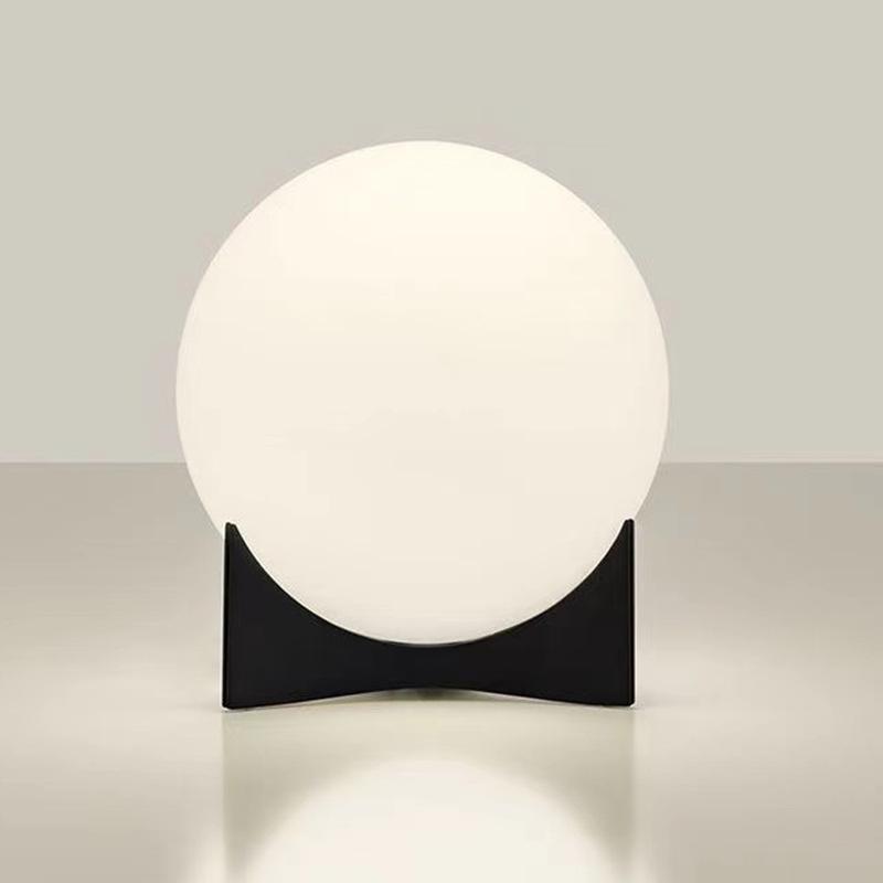 Post Modern Creative Sphere Decorative Bedroom Bedside Table Lamp Nordic Light Luxury Hotel Villa Bedroom Table Lamp 6&Usb