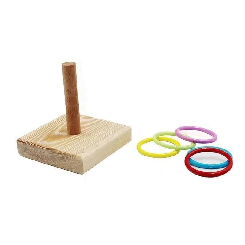 Bird Training Ring Toy Parrot Educational Fun Toy Set Colorful Rings For Interactive Pet Bird Training At Home