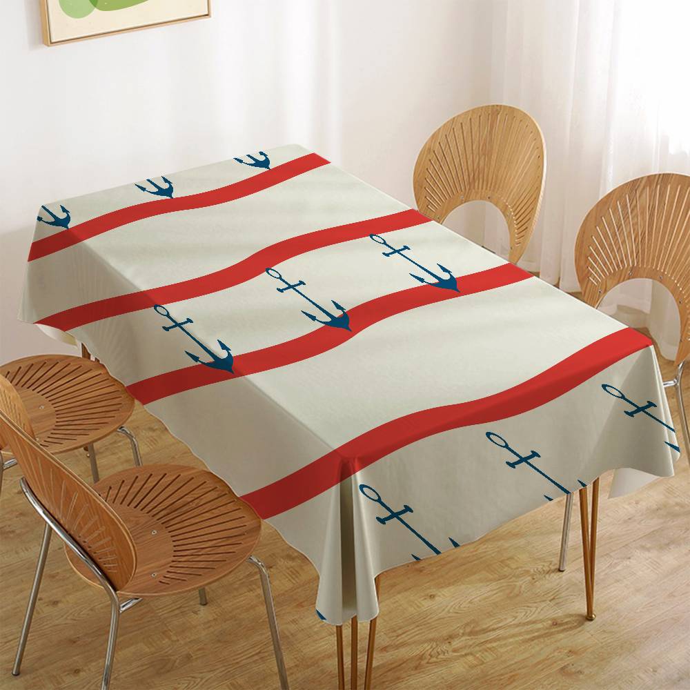 Tischdecke mit Meeresmotiv - Für Abendessen zu Hause/Hochzeiten/Bankette/Partys im Freien, Hoteldekoration