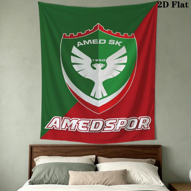 Amedspor Duvar Kilim Estetik Duvar Askısı Baskılı Kumaş Battaniye Yatak Odası Oturma Odası Ev Dekorasyonu İçin Dekoratif Kilimler