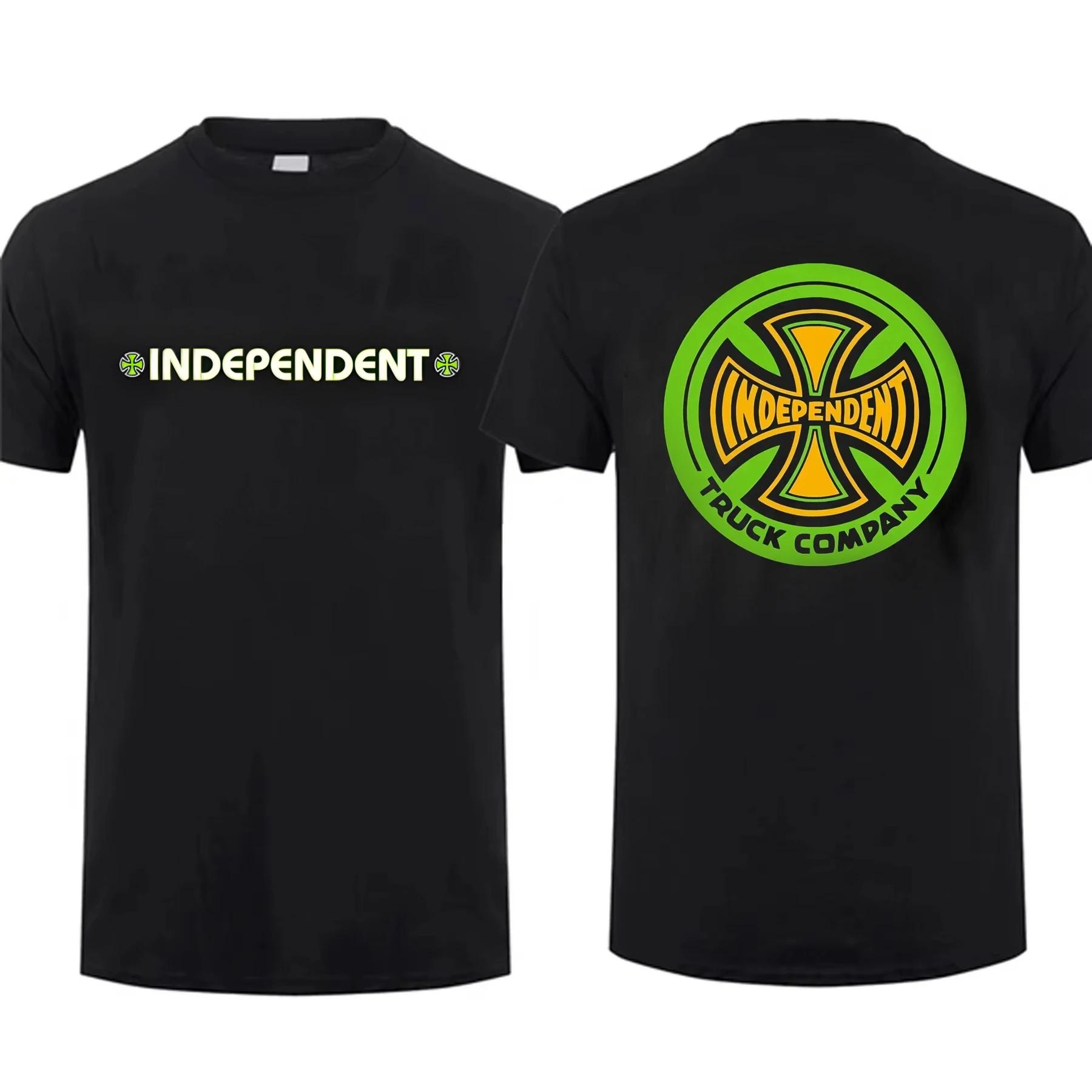 

2024 уличная мужская футболка повседневная независимая скейтбордистская футболка свободного покроя спортивный топ дышащий удобный крутой свободный унисекс M