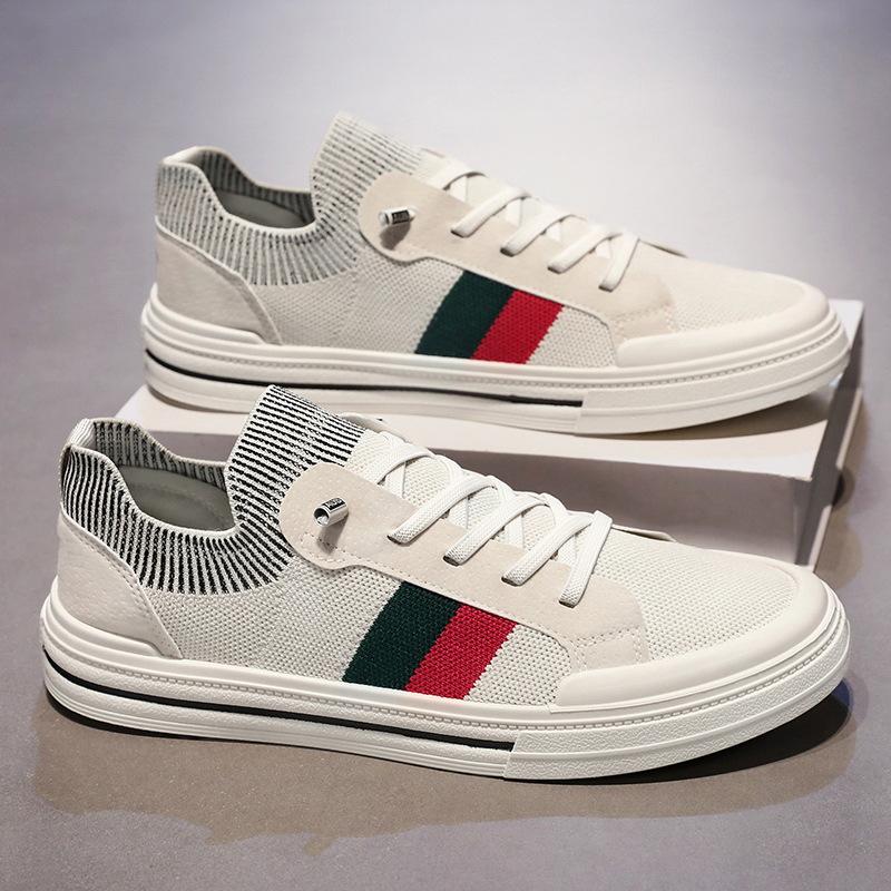 Summer New Canvas Shoes Men's Korean Version of Low-top Socks Mouth Flat Bottom Trend Casual Breathable Versatile Teen Tide Shoes