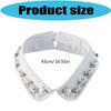 Stylish False Collar with Shimmering Beads Decorative Lapel Collar for Women Girl Evening Business and Casual Outings