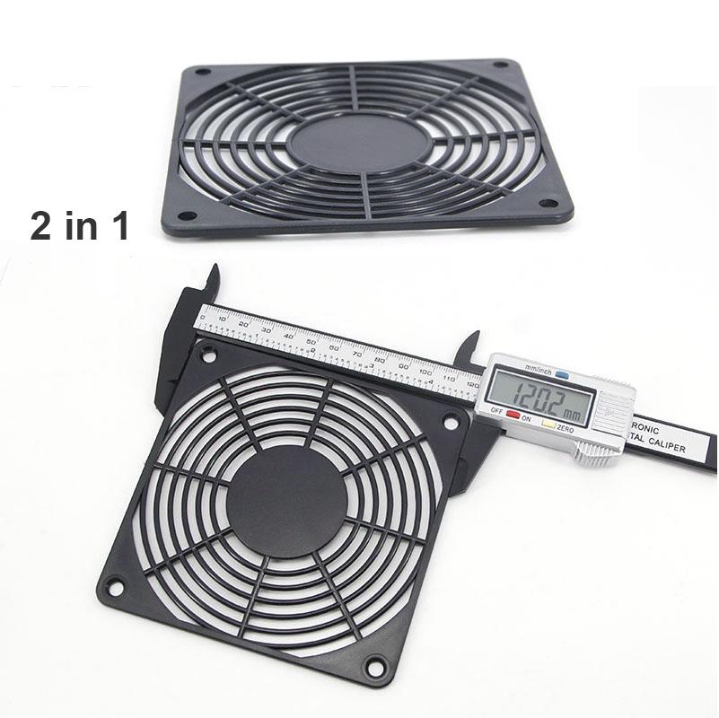 120mm PC Fan Dustproof Cover Mesh Grill Guard Protector with Removable Front Plate Dust Filter for PC Case Cooling Fan