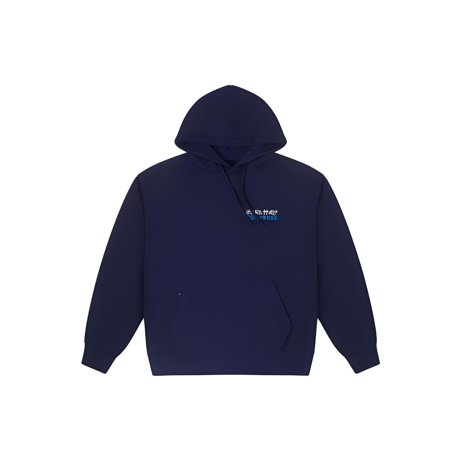 Converse Skate Logo Hoodie Asia Sizing Blue Men s 10026551-A03 L