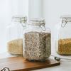 Airtight Glass Canister 106 Oz Lock Lid Storage Jar Coffee Beans Cereal Snacks Spices Dry Foods