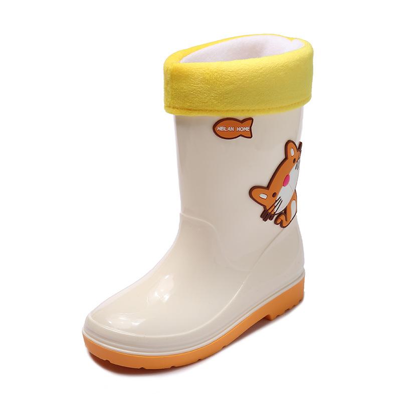 Kinder Regenstiefel Fleecegefüttert Wasserdichte Gummistiefel