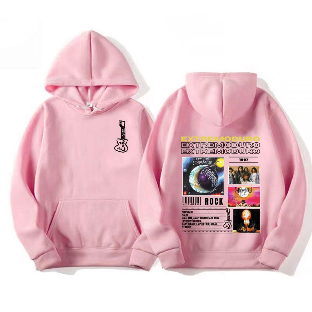 Rock Band EXTREMODURO Tour 2025 Cover Print Hoodie Men Women Fashion Vintage Long Sleeve Hoodies High Quality Fleece Sweatshirts