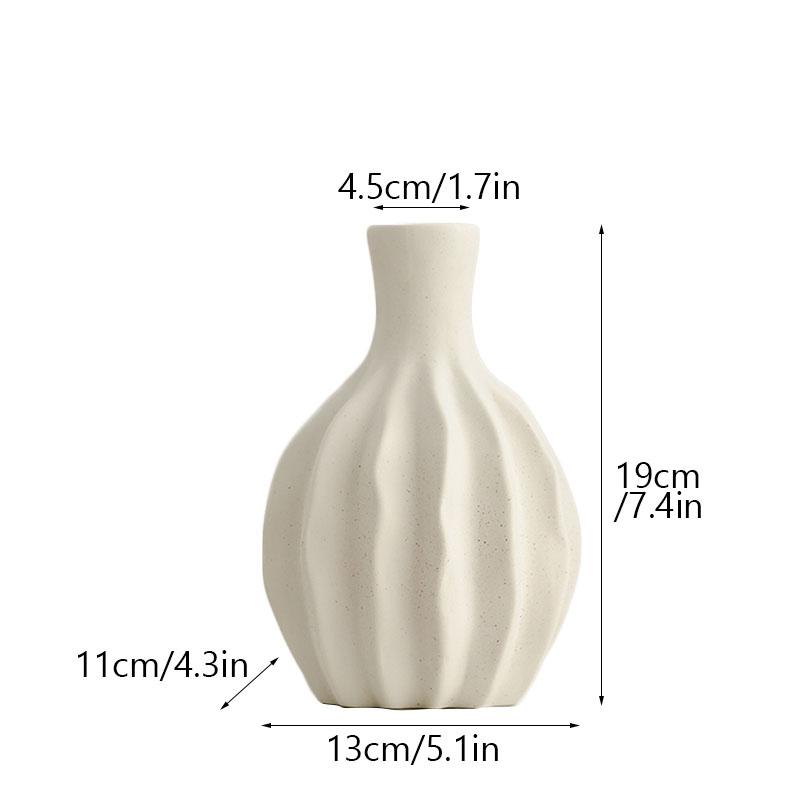 Unglasierte Keramik Nordische Vase Blume Dekorativ Weiß Modern Minimalistisch Boho Hochzeitstisch Party Wohnzimmer Büro Blumenvase