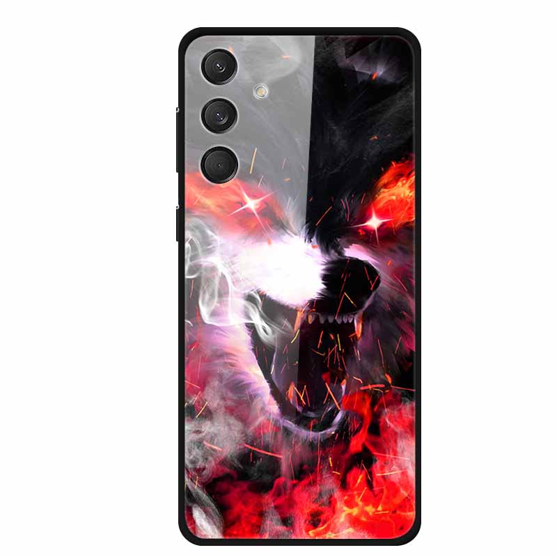 Tempered Glass Phone Cases for Samsung A16 Cases Space Print Hard Back Covers for Samsung Galaxy A16 4G 5G Shells Coque A16 2024