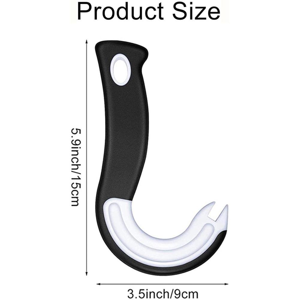 Portable J-Shaped Non-Slip Jar & Can Opener – Easy-Grip Multifunctional Lid & Ring Pull Opener
