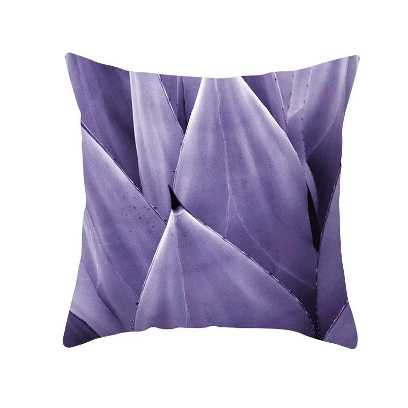 Square Throw Pillow Geometric Purple Marble Print Pattern Cushion Cover Home Living Room Sofa Decoration