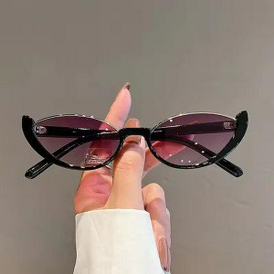 Retro Cat-Eye Half-Frame Sunglasses: European & American Fashion Trend Women's Style