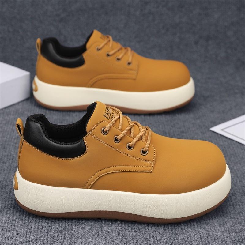 Hässlich süß großer Kopf Martin Schuhe Herbst und Winter lässige Lederschuhe Plateau höhenverstellende Schuhe Lederschuhe
