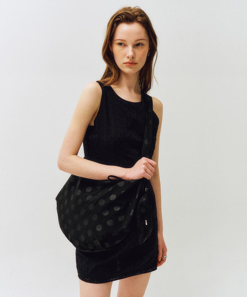 Citta Mono Dot Hobo Bag_Cta927 (Black)