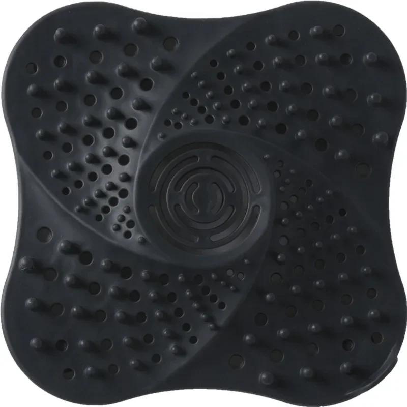 Shower Drain Covers with Sucker, Rubber Sink Strainer Drain Protector Hair Catcher for Kitchen and Bathroom