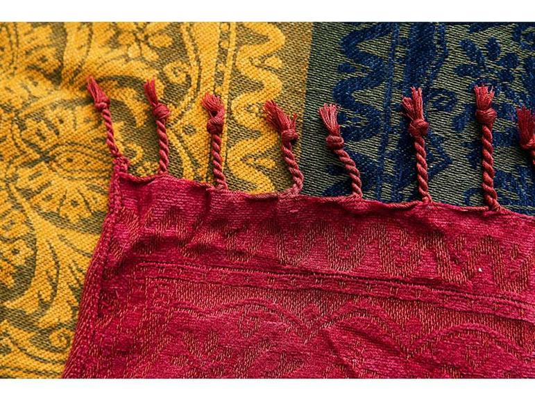 Nepal Style Chenille Yarn Woven Blanket: Multi-Functional Sofa Throw, Shawl, or Table Mat