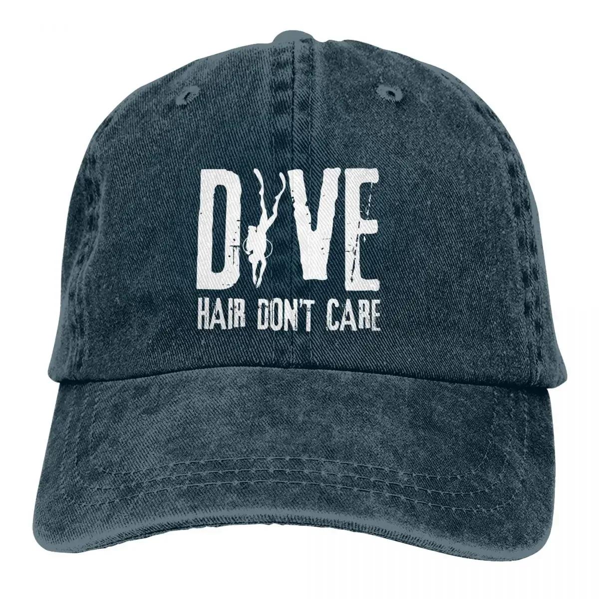 

Pure Color Cowboy Hats Hair Don t Care Diver Women s Hat Sun Visor Baseball Caps Dive Scuba Diving Peaked Trucker Dad Hat Adjustable