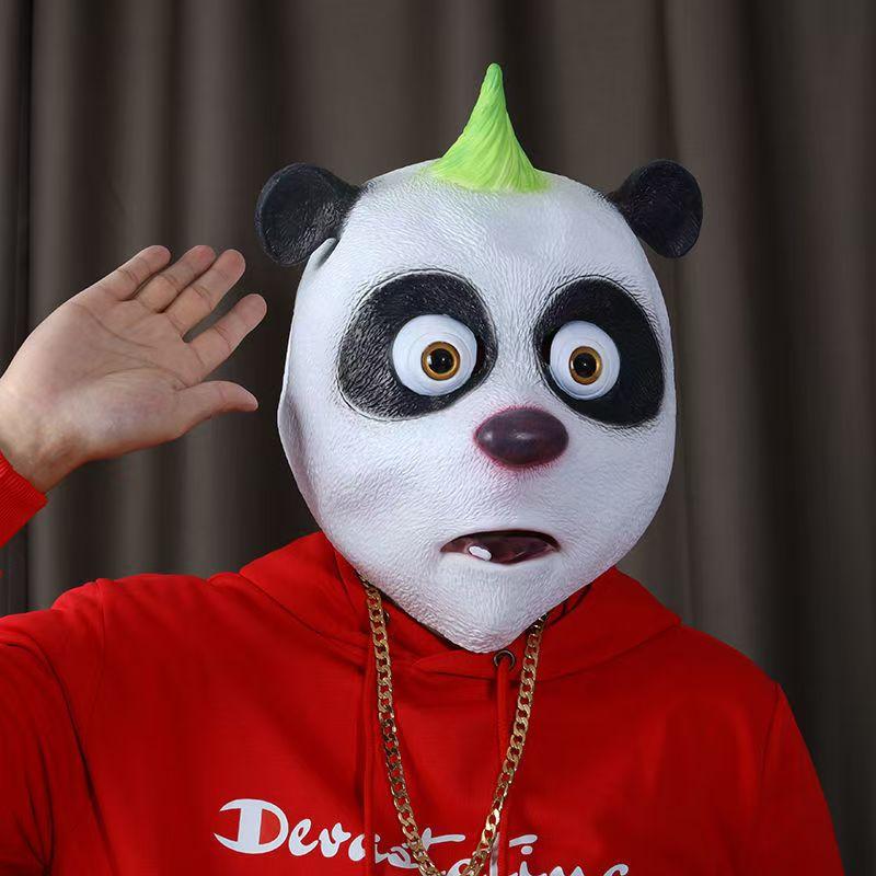 Halloween Latex Full Head Mask for Adults & Kids Pumpkin, Animal, Fox, Panda, Monkey Character Cosplay Costume Accessory