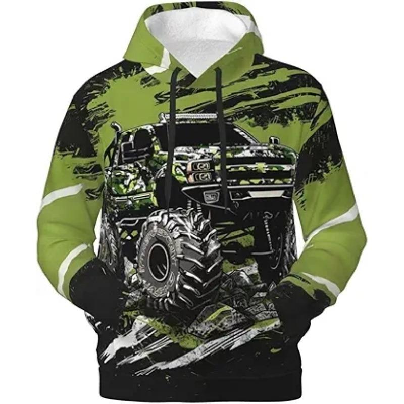 Fashionable Men's Hooded Sweatshirt Thicker Hooded Sweatshirt 3D Printed Men's Pattern Crewneck Hooded Sweatshirt with Pockets